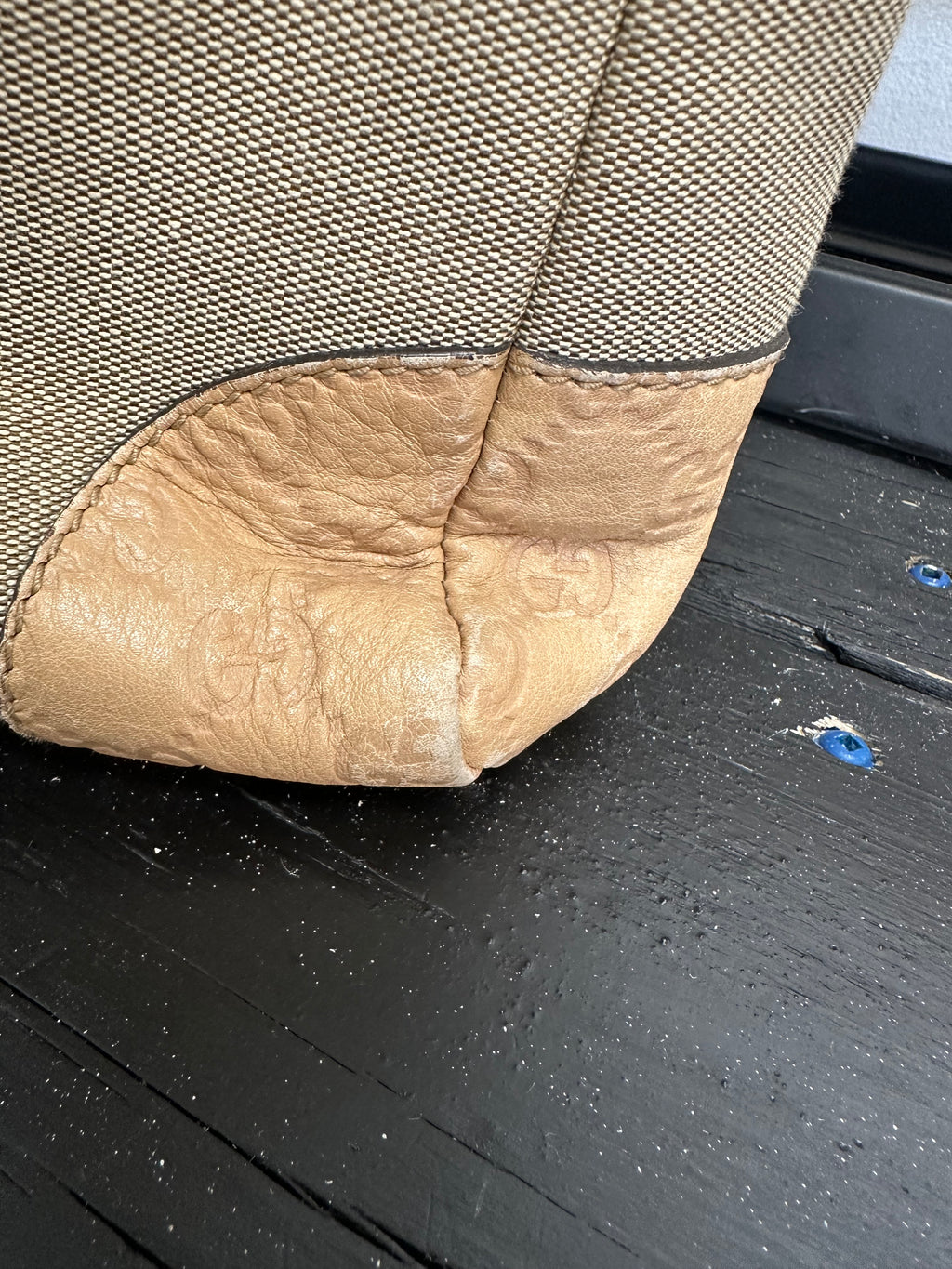Gucci Canvas and Leather Crossbody Bag